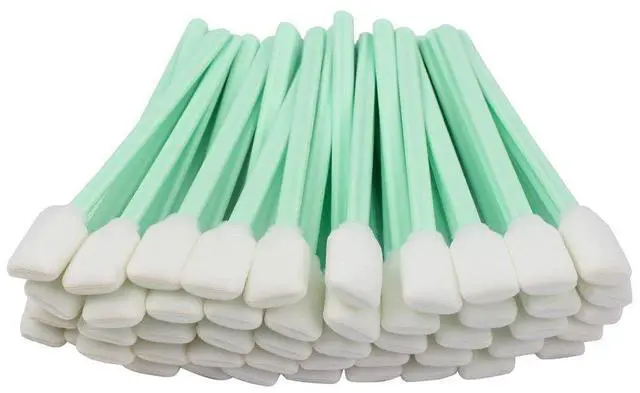 Main image of 100pc 5.1" Square Rectangle Foam Cleaning Swab Sticks for Solvent Format Inkjet Printer Roland Optical Equipment