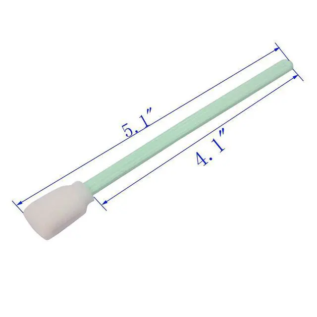 Alt view image 3 of 6 - 100pc 5.1" Square Rectangle Foam Cleaning Swab Sticks for Solvent Format Inkjet Printer Roland Optical Equipment