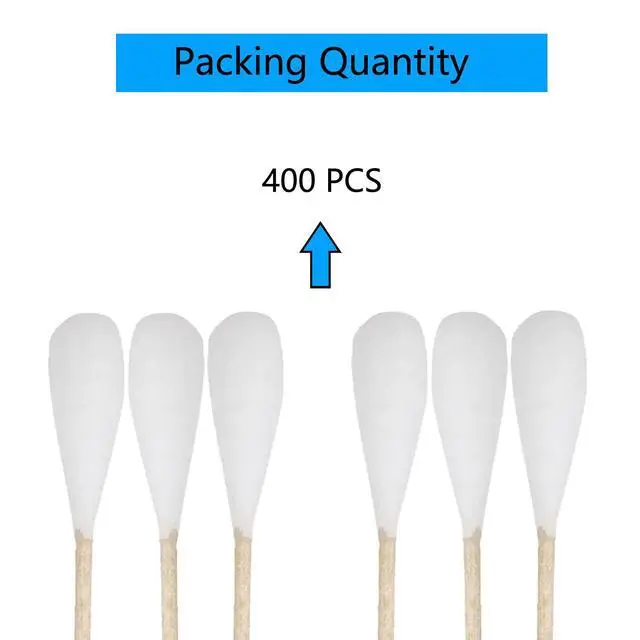 Alt view image 5 of 6 - 6 Inch Long Cotton Swabs (Large Size) 400pcs for Pets, Gun Cleaning,Makeup