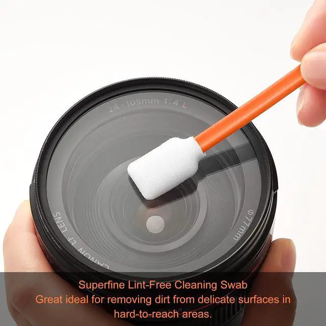 Alt view image 3 of 7 - 200pcs Foam Cleaning Swabs,Professional Lint Free Sponge Tip Lab Swab for Printer, Gun, Optics Lens, Camera, Arts and Crafts, Automotive Detailing