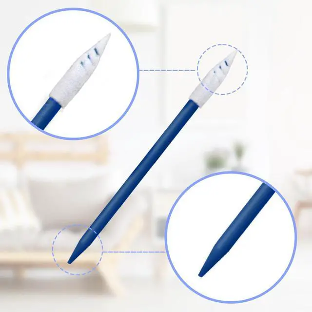 Alt view image 3 of 7 - Electronics Cleaning swabs,Sponge tip Detail swabs, lint-Free Foam Swab (200pcs Navy Blue)