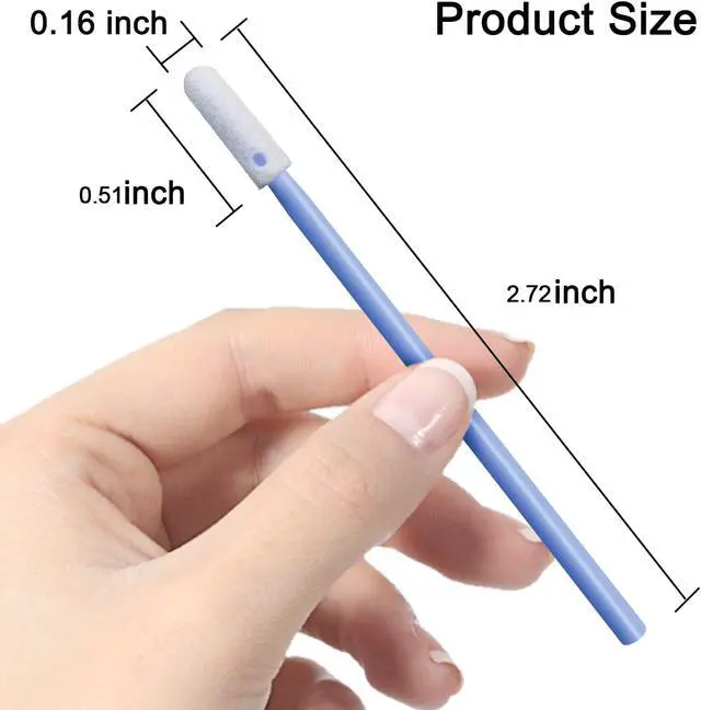 Alt view image 2 of 7 - 200pcs Foam Swabs,for Makeup,Gun Cleaning or Pets Care,Multi-Role Cleaning Swabs (Blue)