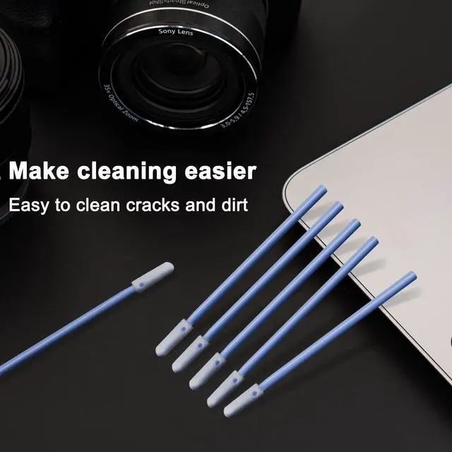 Alt view image 5 of 7 - 200pcs Foam Swabs,for Makeup,Gun Cleaning or Pets Care,Multi-Role Cleaning Swabs (Blue)