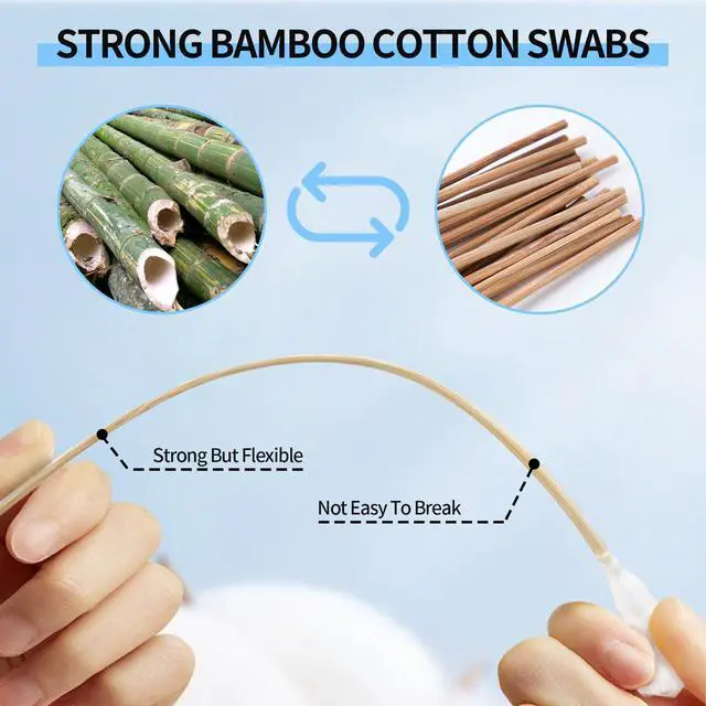 Alt view image 3 of 7 - Long Cotton Swabs 10 Inch, 100pcs Cotton Tipped Applicators with Large 1/2 Inch Diameter Swab for Cleaning - Non-sterile