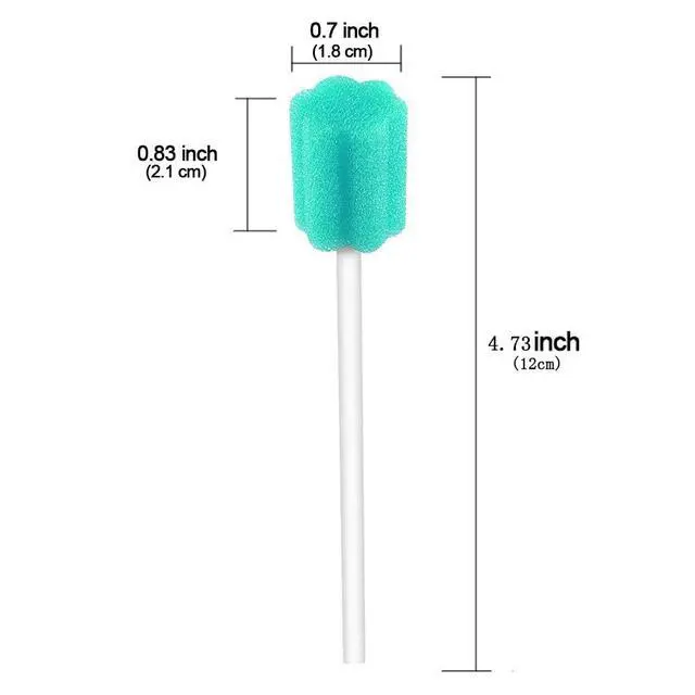 Alt view image 2 of 5 - Mouth Swabs for ElderlyDisposable Oral Swabs. Green (Bag of 50 swabs)