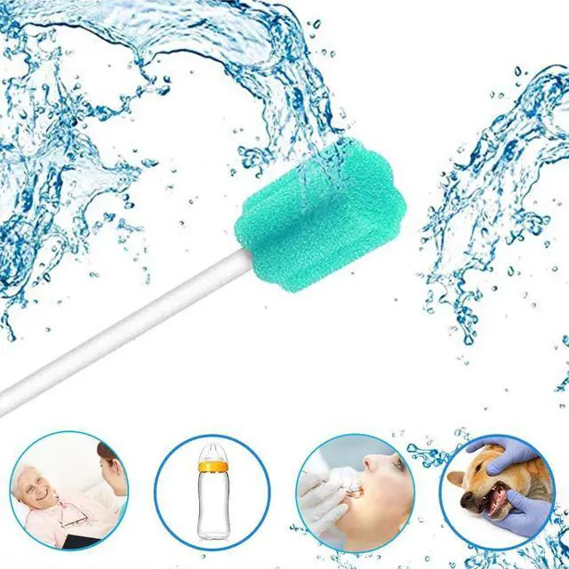 Alt view image 3 of 5 - Mouth Swabs for ElderlyDisposable Oral Swabs. Green (Bag of 50 swabs)