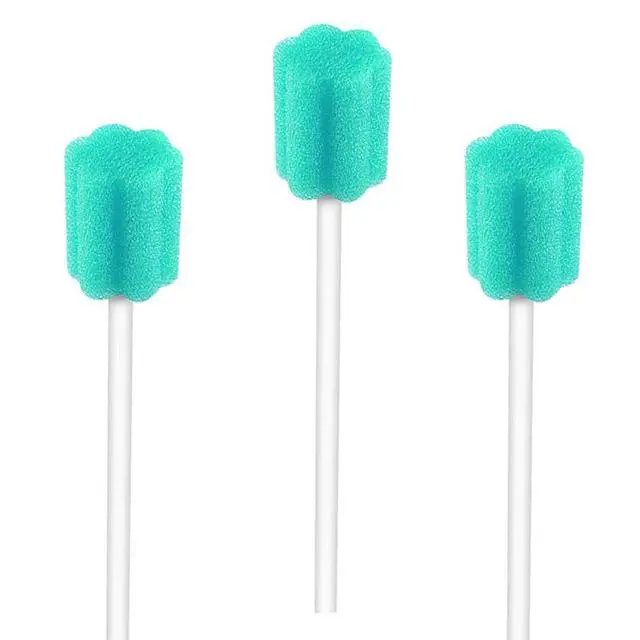 Alt view image 5 of 5 - Mouth Swabs for ElderlyDisposable Oral Swabs. Green (Bag of 50 swabs)