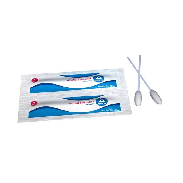 Alt view image 3 of 3 - Alcohol Swabsticks, Medical-Grade and Sanitizing, Saturated with 70% Isopropyl Alcohol, 3.5 Inches, 1 Swabstick per Packet, Box of 50 Packets