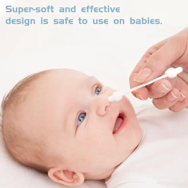 Alt view image 5 of 6 - Kids Safety Cotton Swabs with Large Tips for Newborn, Babies,Infants, Kids, Children Baby Cotton Buds with Paper Stick (4 Packs 224 Pcs Total)