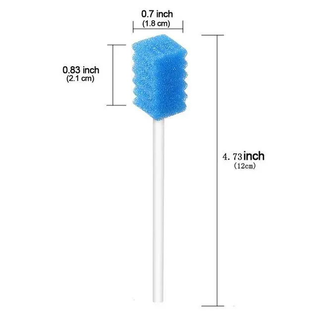 Alt view image 2 of 6 - Oral Care Swabs Disposable- Blue 100 Counts