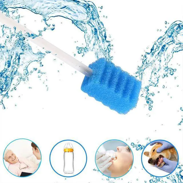 Alt view image 3 of 6 - Oral Care Swabs Disposable- Blue 100 Counts