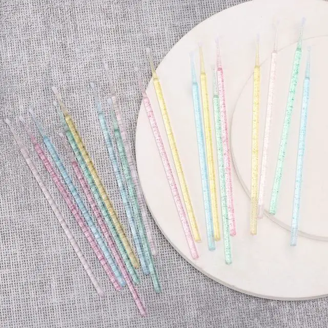Alt view image 7 of 7 - 1000 Pcs Crystal Microbrushes Applicators Disposable Microswabs for Eyelash Extensions Micro Wands Spoolie 5 Color