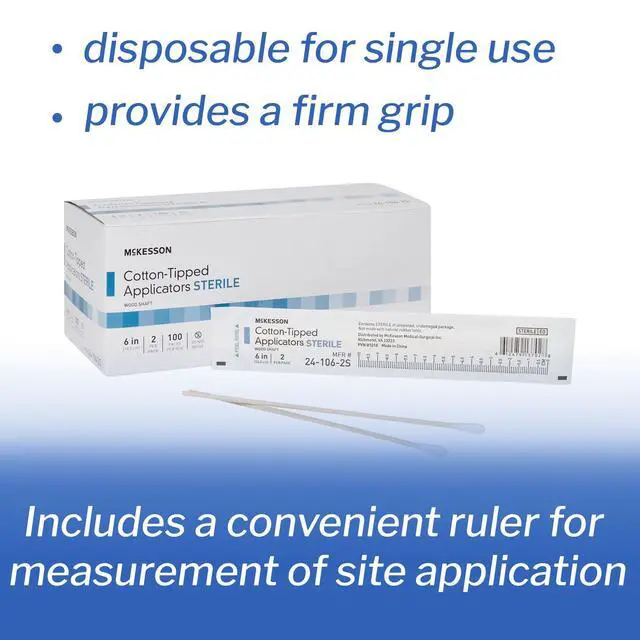 Alt view image 2 of 7 - Sterile Cotton Tipped Applicators, Cleaning, 6 in, 200 ct