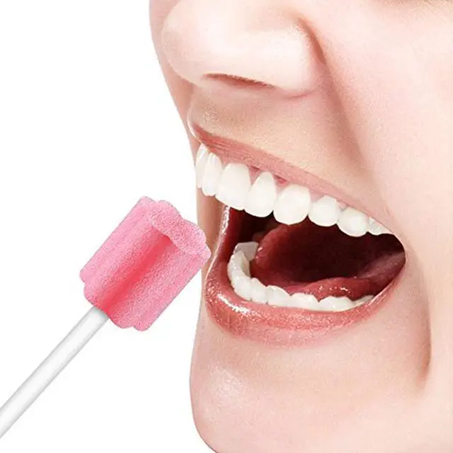 Alt view image 2 of 7 - 100PCS Disposable Mouth Swabs Sponge-Unflavored & Sterile Oral Swabs
