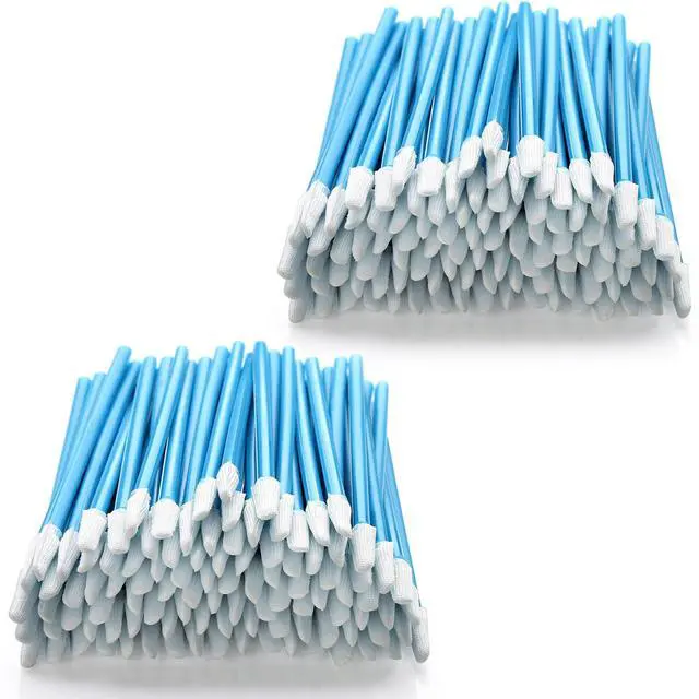 Main image of Polyester Swabs Pointed Tips Microfiber (200 pcs, 73mm/2.9" Length, 3.2mm/0.12" Head Width, Blue) Multi-Purpose Precision Swabs for Inkjet Printers, PCB, Crafts, etc.