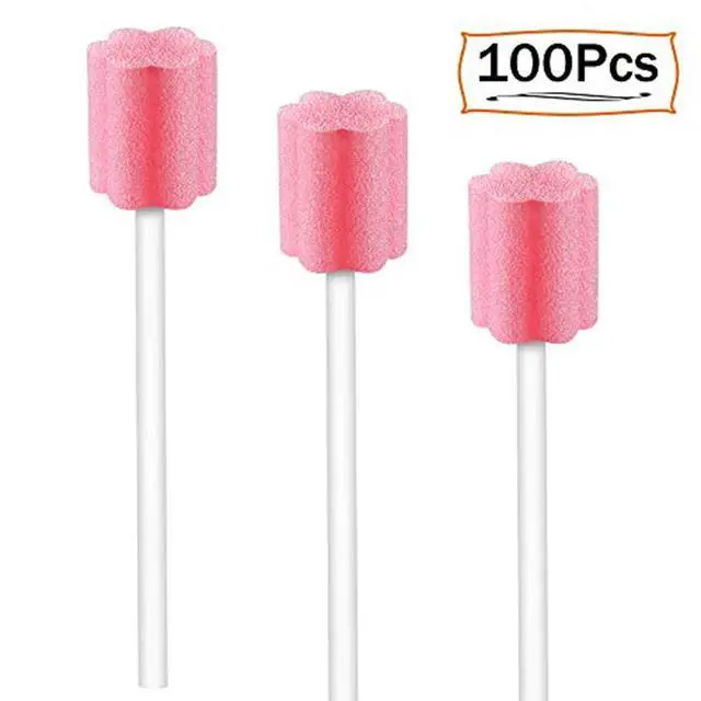 Alt view image 4 of 4 - Disposable Oral Swabs -100 PCS Untreated Mouth Sponge,Individually wrapped