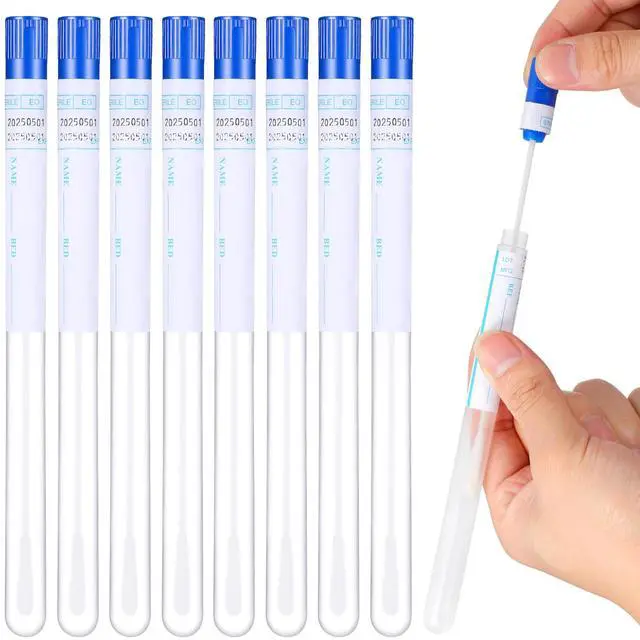 Main image of Oral Inspection Swab Oropharyngeal Sample Collection Swabs 50 Sets of Portable Pharynx Swabs Multi-Function Throat Swabs Sampling Swabs Nasopharyngeal Swab Cleaning Swabs Random Color