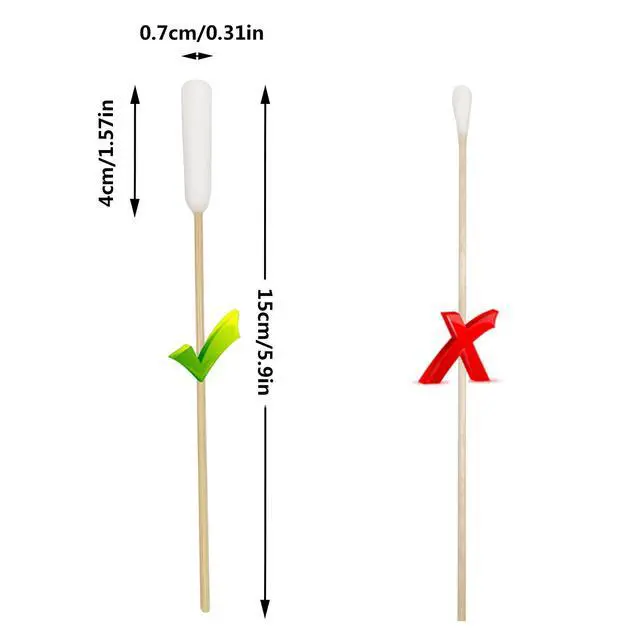 Alt view image 3 of 6 - 6 Inch Long Cotton Swabs of Medium&Large Pets Ears Cleaning,Makeup 400pcs