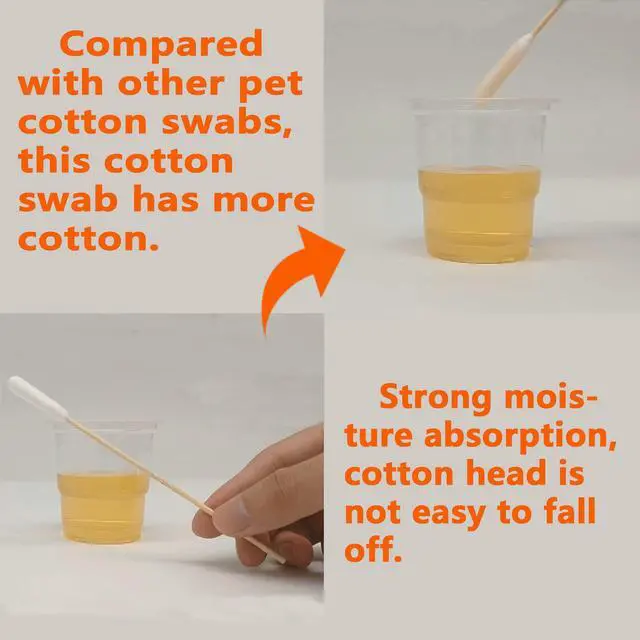 Alt view image 2 of 6 - 6 Inch Long Cotton Swabs of Medium&Large Pets Ears Cleaning,Makeup 400pcs