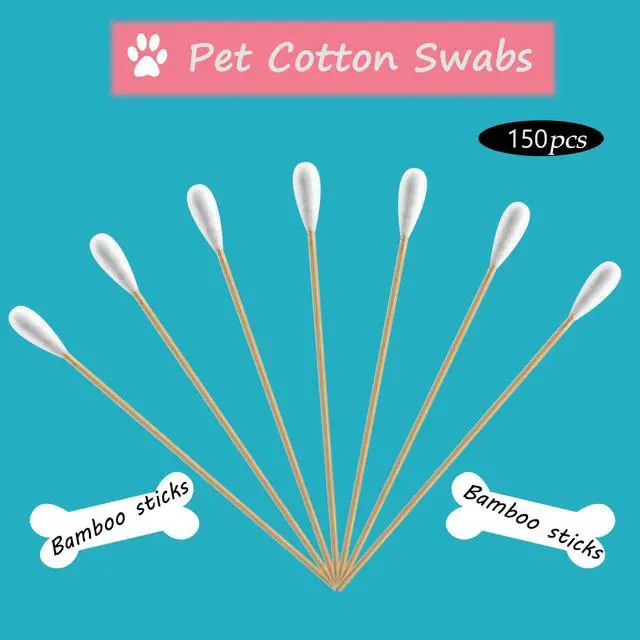 Alt view image 5 of 6 - 150pcs Large Cotton Swabs,6 Inch Long Large Cotton Buds with Bamboo Handle for Dogs, Specifically Designed for Dogs,Professional Big Cotton SwabsDogs Ears Large Cotton Swabs