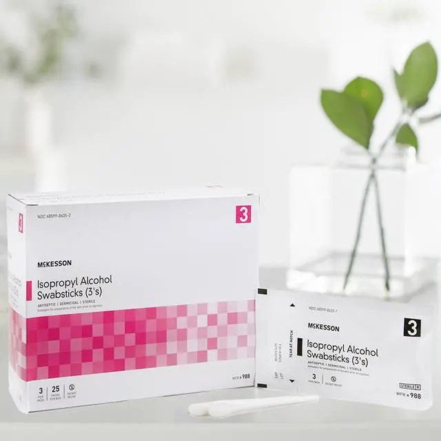 Alt view image 5 of 7 - Isopropyl Alcohol Swabsticks Sterile, 3 Per Packs, 75 Swabs
