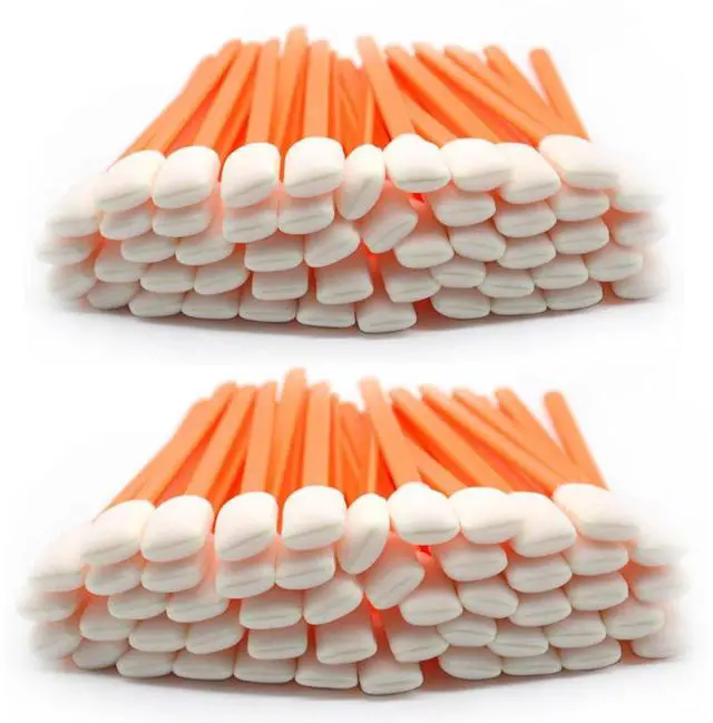 Main image of Foam Cleaning Swabs for Electronics, Cameras, Optics or Inkjet Printers, Foam Swabs, Printhead Cleaning (100 Orange)