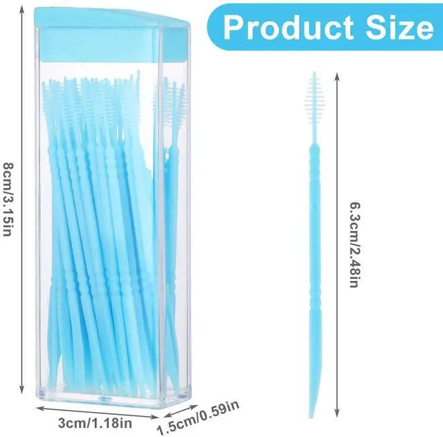 Alt view image 3 of 7 - 200Pcs Double Head 50pcs/Box Plastic Toothpick Double-Head Dental Toothpicks Dental Floss Interdental Toothpick Brush Teeth Stick