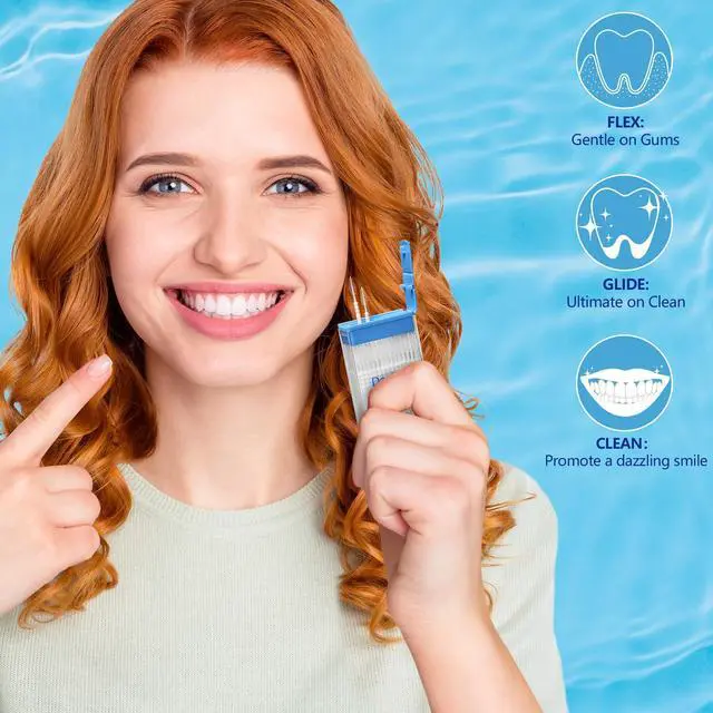 Alt view image 7 of 7 - Brushpicks Interdental Toothpicks,Soft Bristle Dental Floss Picks Toothpicks,Helps Removes Plaque and Debris Between Your Teeth 600PCS (Pack of 5) Mint