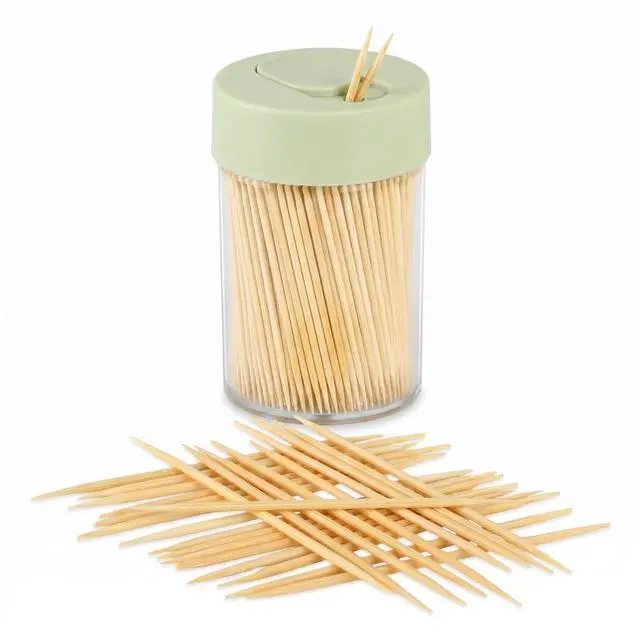 Main image of Toothpick Holder with 550 Count Bamboo Toothpicks