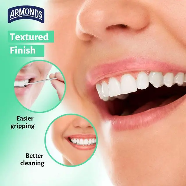 Alt view image 3 of 7 - Original Dental Picks for Teeth Cleaning - Disposable Plastic Toothpicks for Teeth & Gums - Cleans Teeth & Massages Gums - Fresh Mint Flavor - 3 Packages x 120 Interdental Tooth Picks