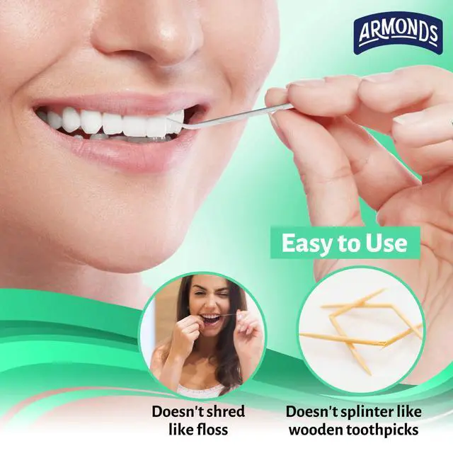 Alt view image 5 of 7 - Original Dental Picks for Teeth Cleaning - Disposable Plastic Toothpicks for Teeth & Gums - Cleans Teeth & Massages Gums - Fresh Mint Flavor - 3 Packages x 120 Interdental Tooth Picks
