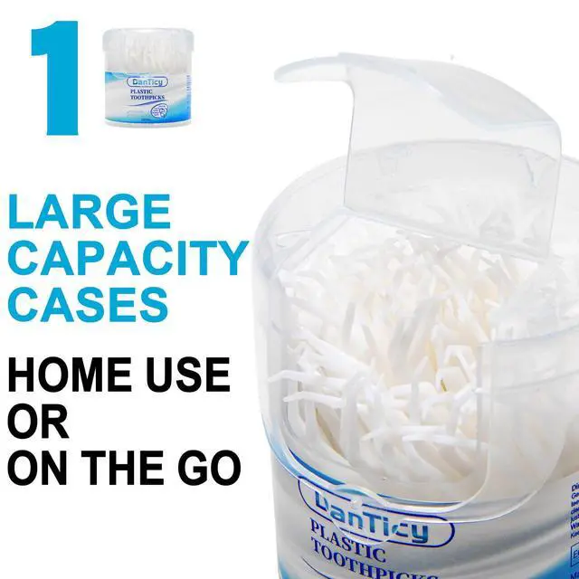 Alt view image 4 of 7 - Interdental Toothpicks, Disposable Plastic Curved Hook Toothpicks, Ultra Teeth Cleaning Tool for Daily Care of Removes Plaque and Debris Between Your Teeth 200PCS (Pack of 1)