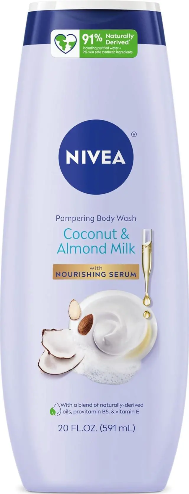 Main image of Pampering Coconut and Almond Milk Body Wash, 20 FL OZ