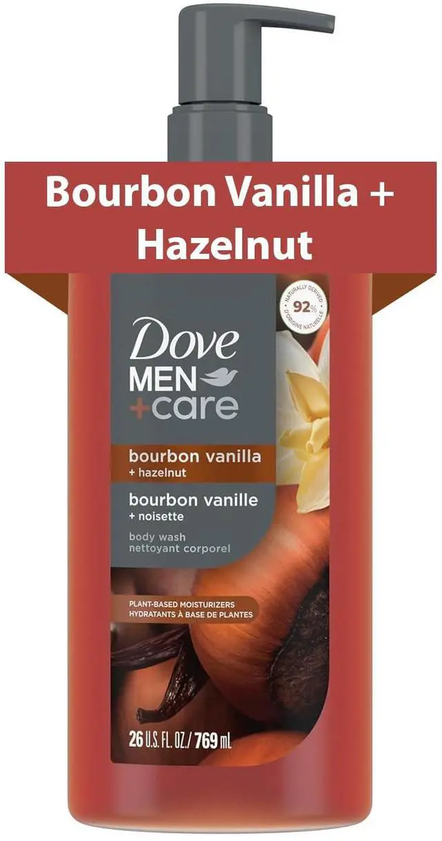 Main image of Men Moisturizing Body Wash, Bourbon Vanilla + Hazelnut, 26 oz