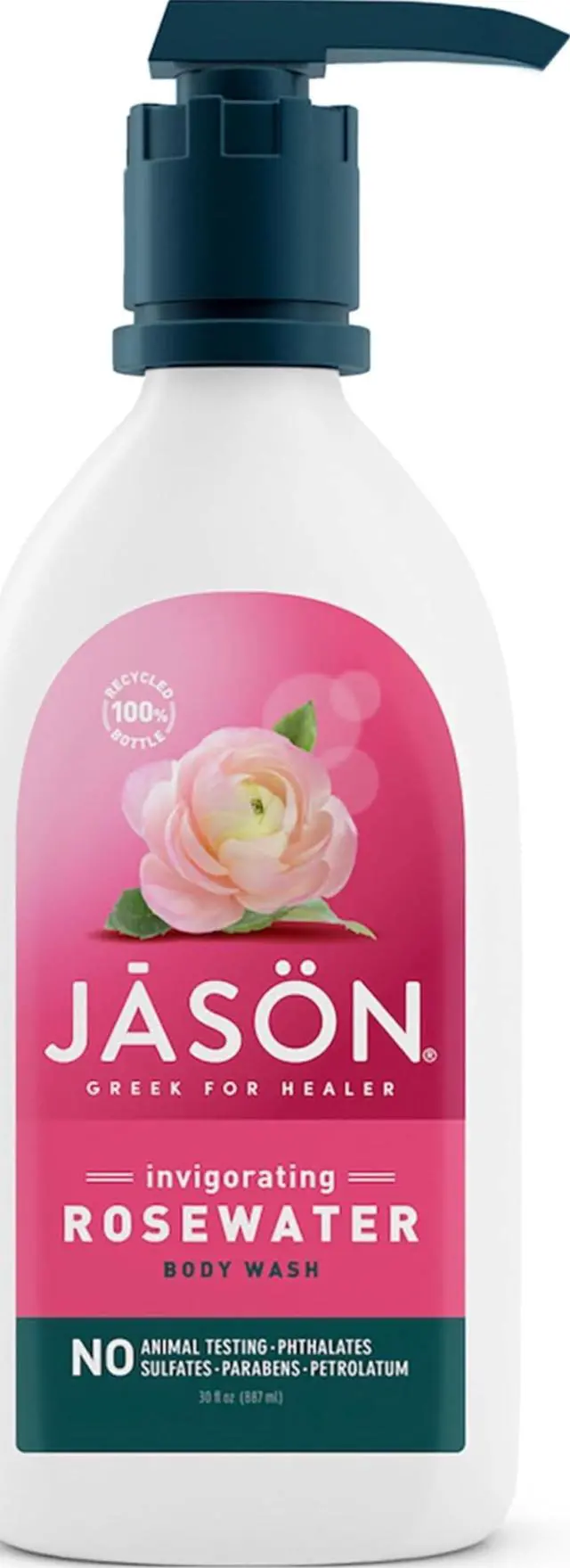 Main image of Rosewater Invigorating Body Wash Women/Men, For a Gentle & Clean Feel, 30 Fluid Ounces