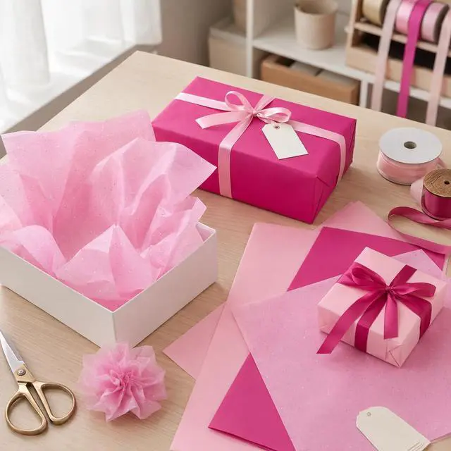 Alt view image 4 of 6 - 120 Sheets Pink Tissue Paper Set, 20 X 14 Inches, 3 Assorted Shades