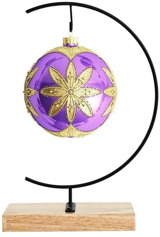 Main image of Ornament Display Stand - Iron Pothook Stand for Hanging Glass Globe, Air Plant Terrarium, Witch Ball, Christmas Ornament and Home Wedding Decoration