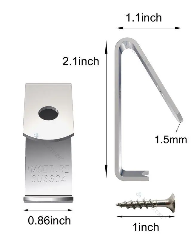 Alt view image 2 of 7 - Heavy Duty Stainless Steel Flower Pot Clips, 12 Pack