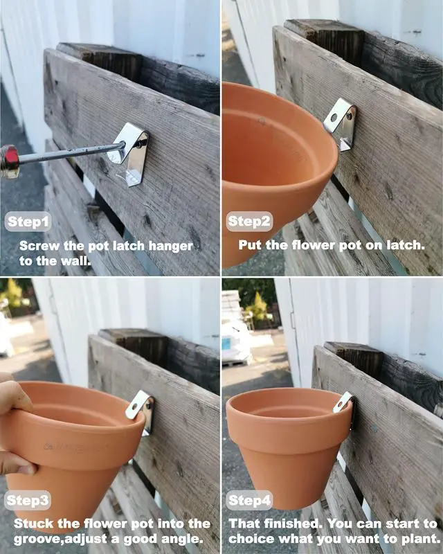 Alt view image 3 of 7 - Heavy Duty Stainless Steel Flower Pot Clips, 12 Pack