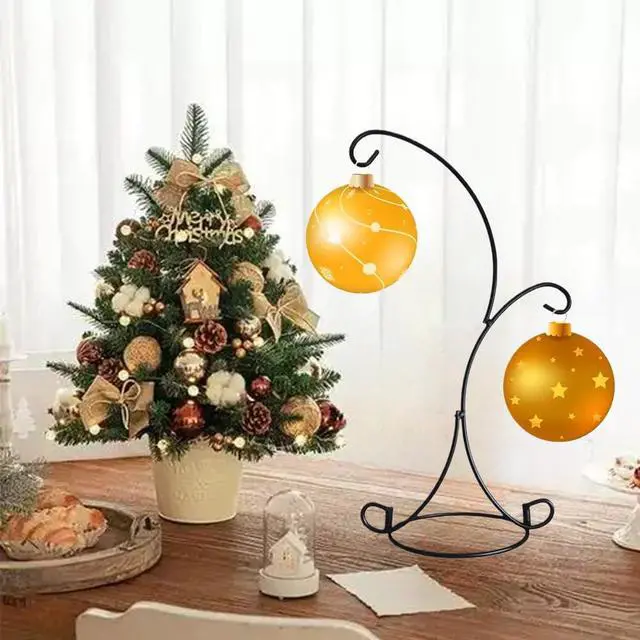 Alt view image 4 of 7 - Ornament Display Stand Iron Pothook Stand for Hanging Glass Terrarium/Picture (Double-Hook, Black)