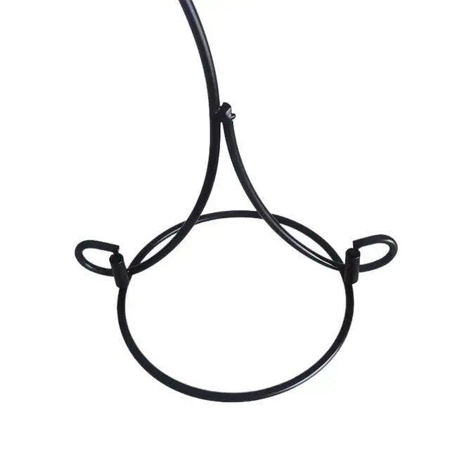 Alt view image 7 of 7 - Ornament Display Stand Iron Pothook Stand for Hanging Glass Terrarium/Picture (Double-Hook, Black)