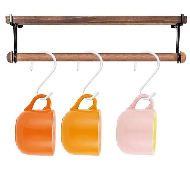 Alt view image 5 of 7 - 4 Pack Large S Hooks for Hanging Heavy Duty, 6 inch Non Slip Vinyl Coated Metal Closet S Hooks for Hanging Kitchen Utensil Pot Pan Cups Clothes Jeans Towels Hats Bags Plants (White)
