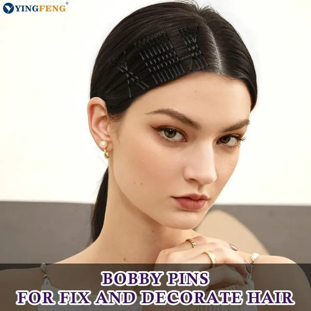 Alt view image 3 of 7 - 330 Pcs 2.2 Inch Black Bobby Pins, Set of Hairpins with Box, Premium Hair Pins for Kids, Girls and Women, Great for All Hair Types