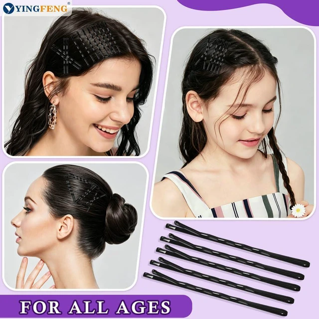 Alt view image 6 of 7 - 330 Pcs 2.2 Inch Black Bobby Pins, Set of Hairpins with Box, Premium Hair Pins for Kids, Girls and Women, Great for All Hair Types