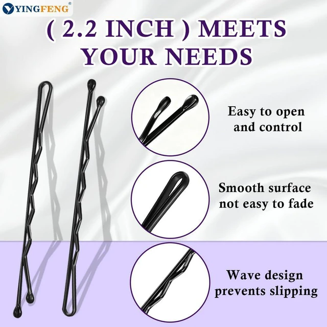 Alt view image 7 of 7 - 330 Pcs 2.2 Inch Black Bobby Pins, Set of Hairpins with Box, Premium Hair Pins for Kids, Girls and Women, Great for All Hair Types