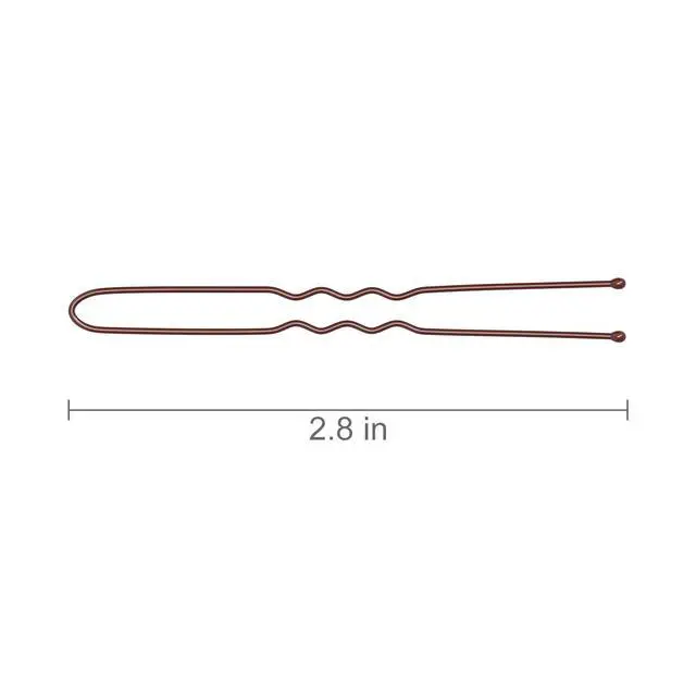 Alt view image 2 of 4 - 2.8 Inch U Shaped Hair Pins for Women Girls, Long Hair Pin Bobby Pin for Secure Bun Hairstyles, 100 Count (Brown)