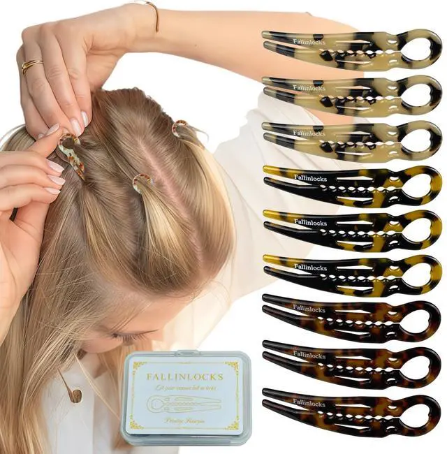 Main image of 2.36" Small Prestige Hair Pins for Women, French Hair Pins for Thin & Thick Hair, Curved Anti-Slip Design for Better Hold, Perfect Holiday Gift for Her, 9PCS