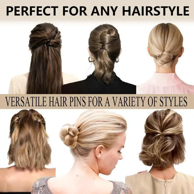 Alt view image 5 of 7 - 2.36" Small Prestige Hair Pins for Women, French Hair Pins for Thin & Thick Hair, Curved Anti-Slip Design for Better Hold, Perfect Holiday Gift for Her, 9PCS