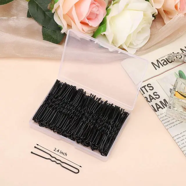 Alt view image 2 of 6 - U Shaped Hair Pins for Women, 200 Count Hair Pins for Buns Black