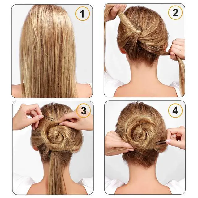 Alt view image 4 of 6 - U Shaped Hair Pins for Women, 200 Count Hair Pins for Buns Black